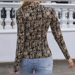 Stylish Black and Tan Women's Top